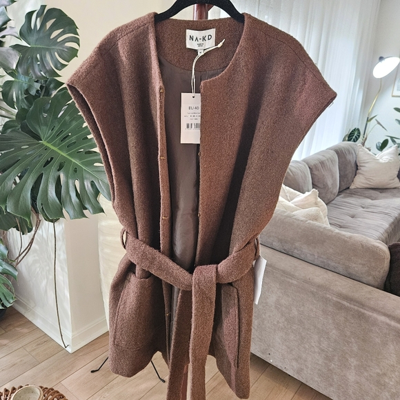 Brown Wool Blend Vest - Picture 6 of 7